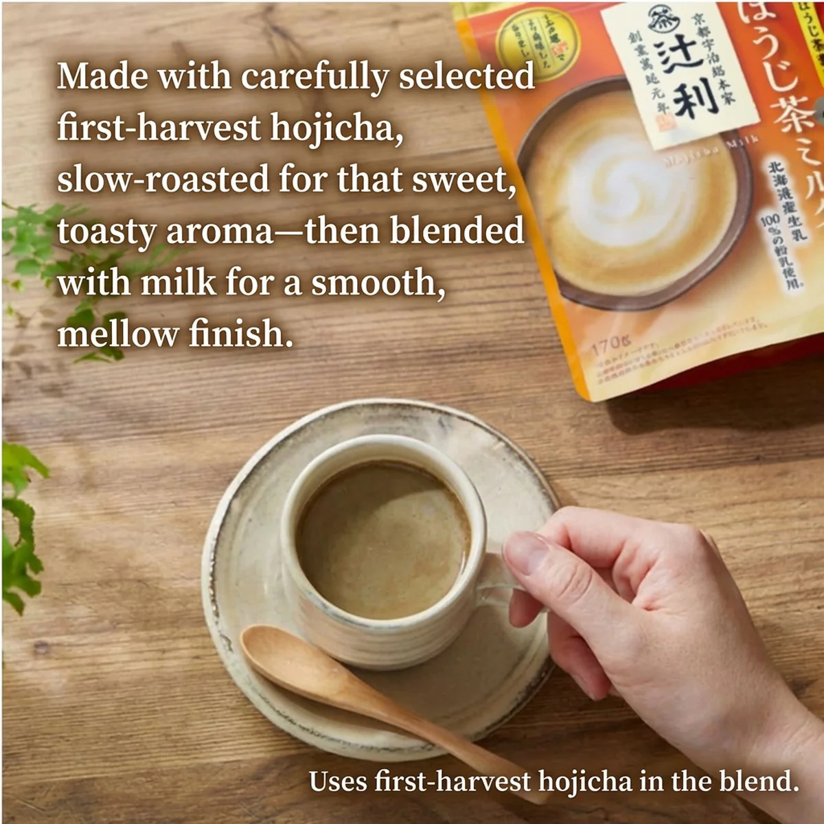 Tsujiri Hojicha Milk Tea Powder 170g - Image 2