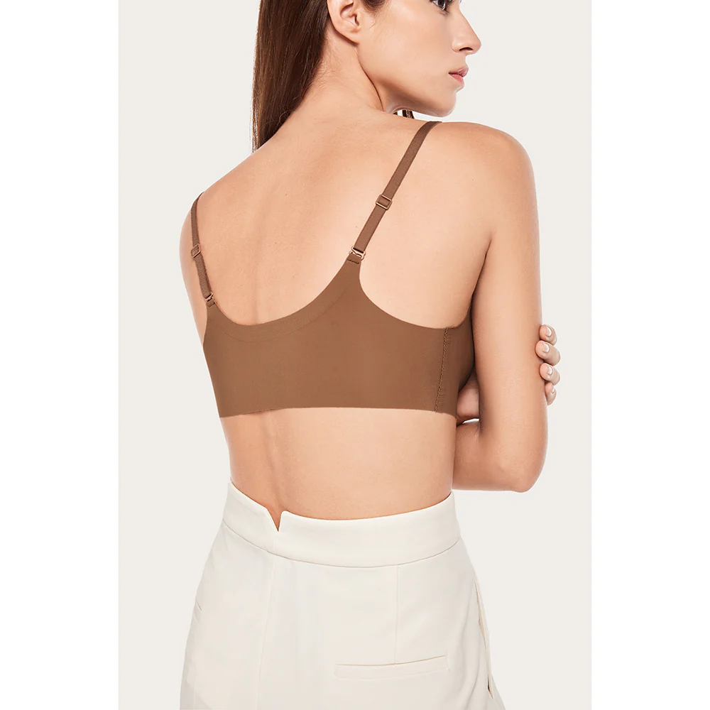 Ubras Adjustable Strap Seamless Bra - Black - Image 2