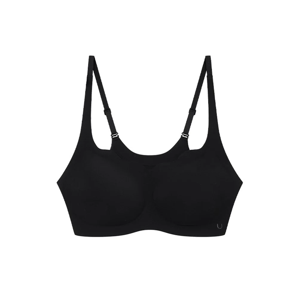 Ubras Adjustable Strap Seamless Bra - Black - Image 3