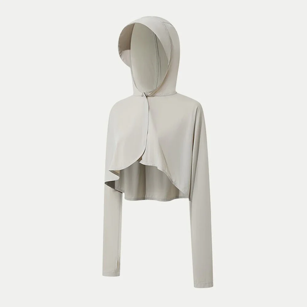 Ubras Hooded Sun Protection Jacket - Far Mountain Gray, Size S