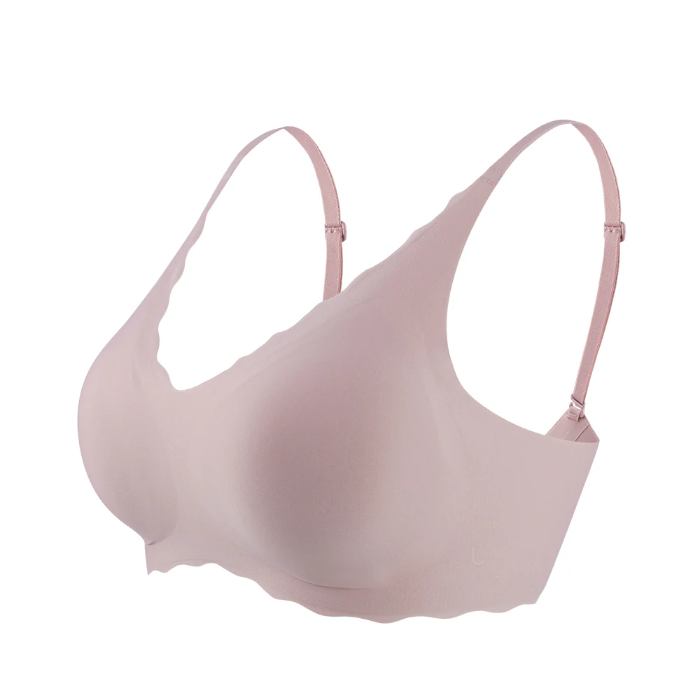 Ubras Seamless Floral Bra with Removable Pads - Orchid Smoke - Image 3