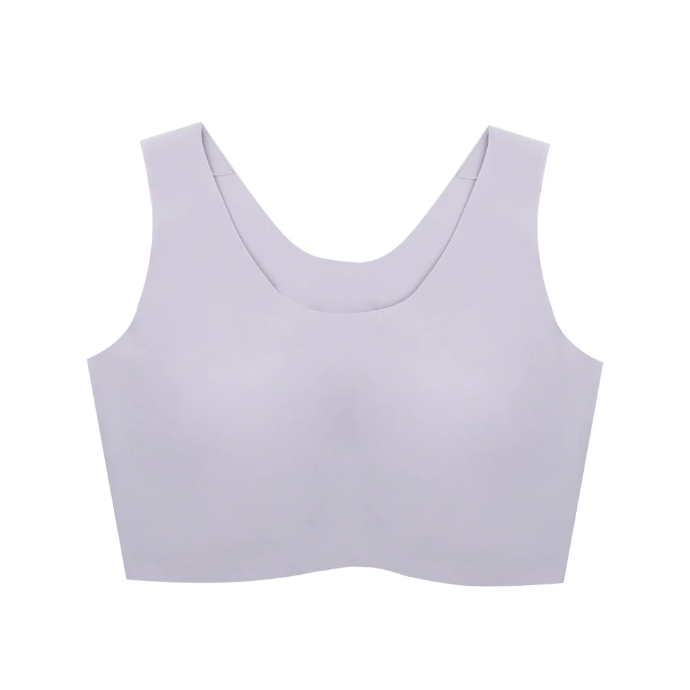 Ubras Size-Free Plus Vest Bra - Soft Gray Purple - Image 2
