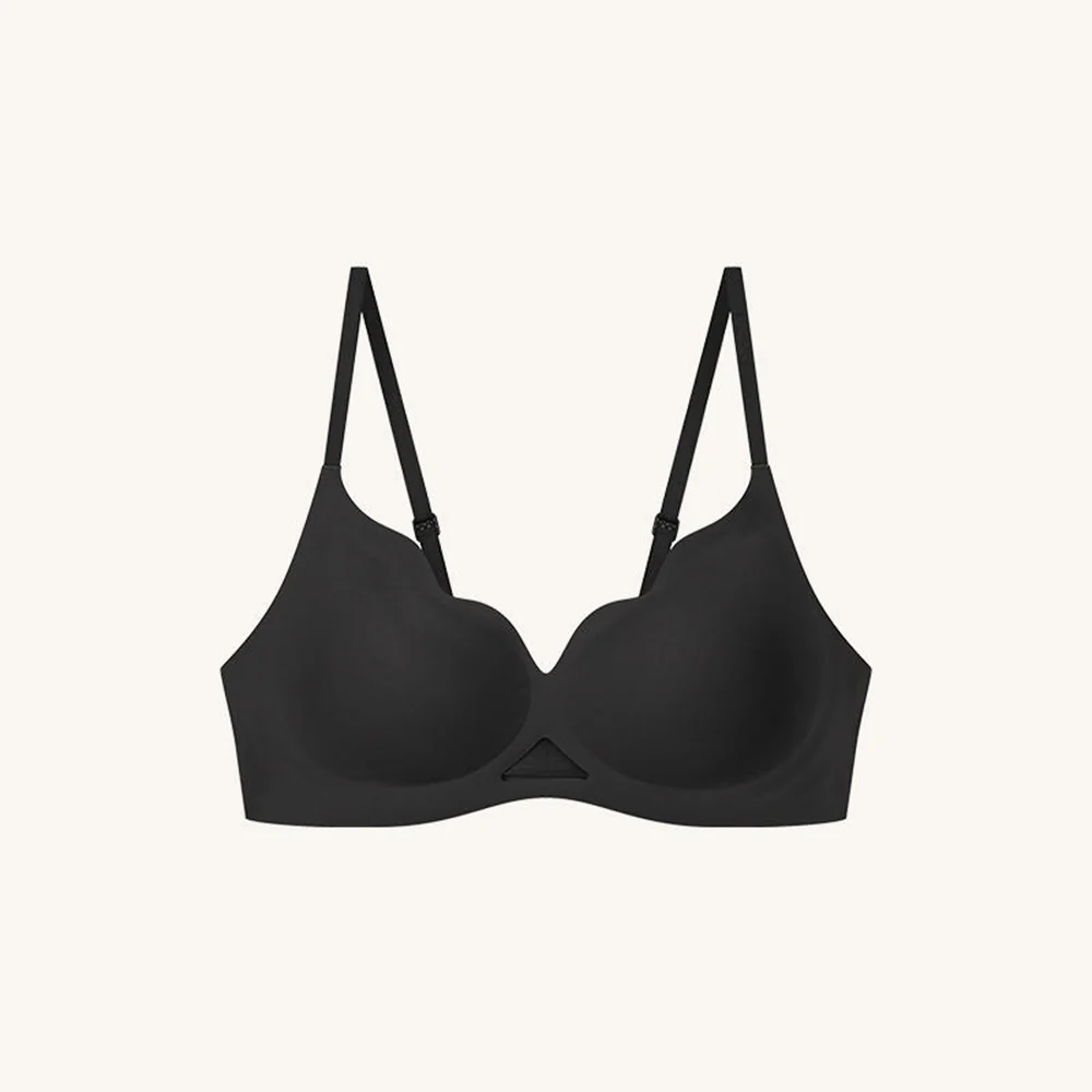 Ubras Soft Support Deep V Hook Bra - Black, Size M - Image 4
