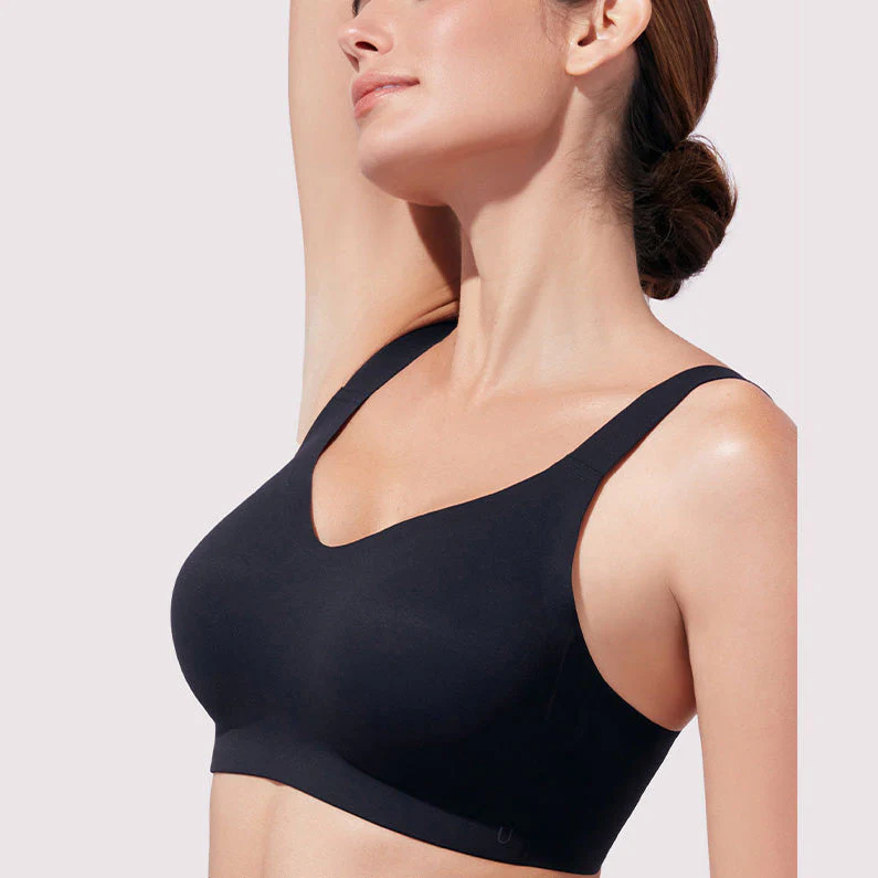 Ubras Wide Strap V-Neck Large Cup Bra - Skin Tone, Size M - Image 3