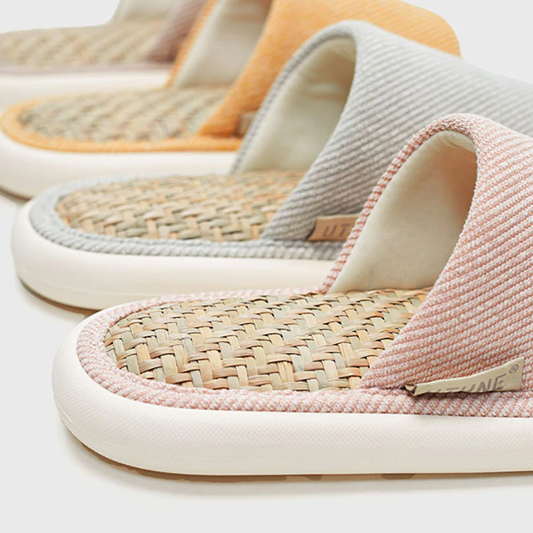 Uchoice Open-Toe Linen Slippers - Yellow, Size 40-41 - Image 2