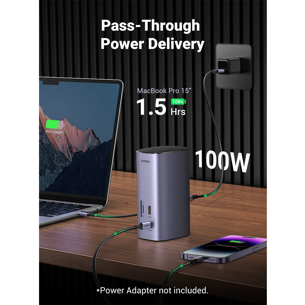 UGREEN CM555 USB-C Multi-Function Dock Pro 12-in-1 - Image 5