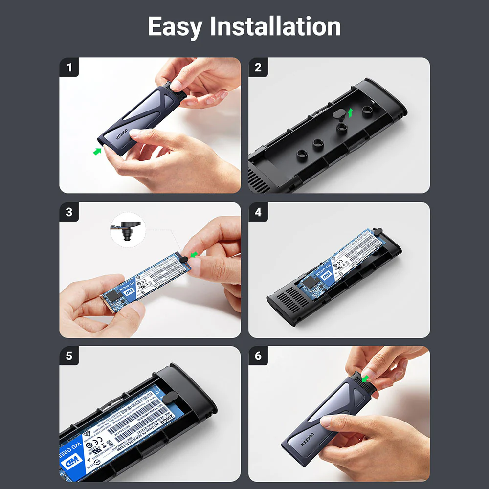 UGREEN M.2 NVME SSD Enclosure 10GB - Image 2