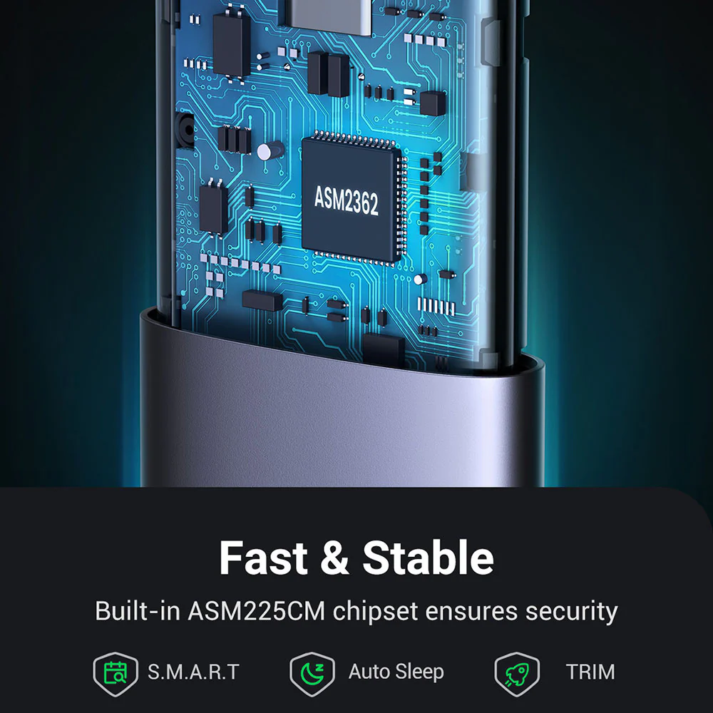 UGREEN M.2 NVME SSD Enclosure 10GB - Image 3