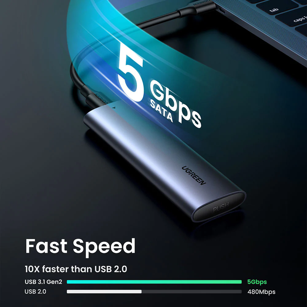 UGREEN M.2 SATA SSD Enclosure 5Gbps - Image 3