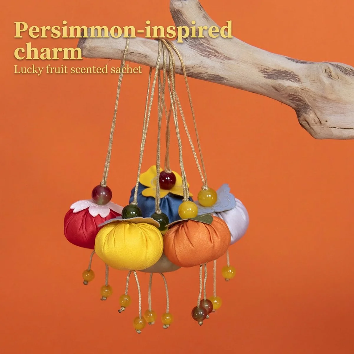 Ulife 'All Wishes Come True' Persimmon Scented Sachet Hanging Charm - Car/Home Air Freshener - Image 2
