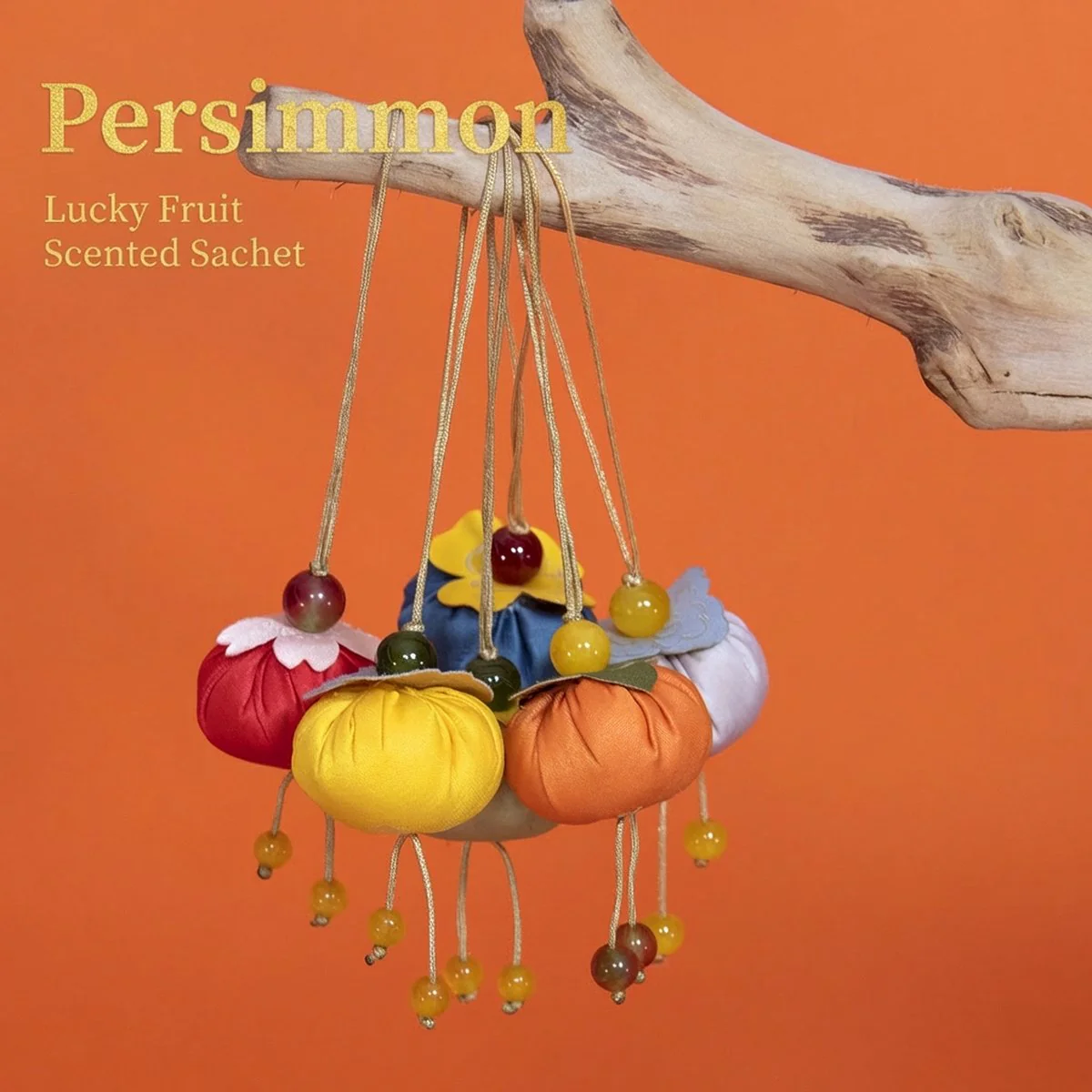 Ulife Lucky Fruit Scented Sachet Hanging Charm – Persimmon ‘Exam Success’ - Image 2
