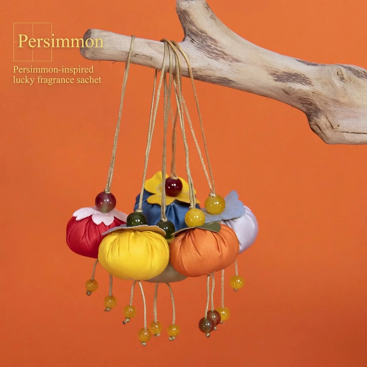 Ulife Lucky Fruit Scented Sachet Hanging Ornament – Persimmon Blessing - Image 2
