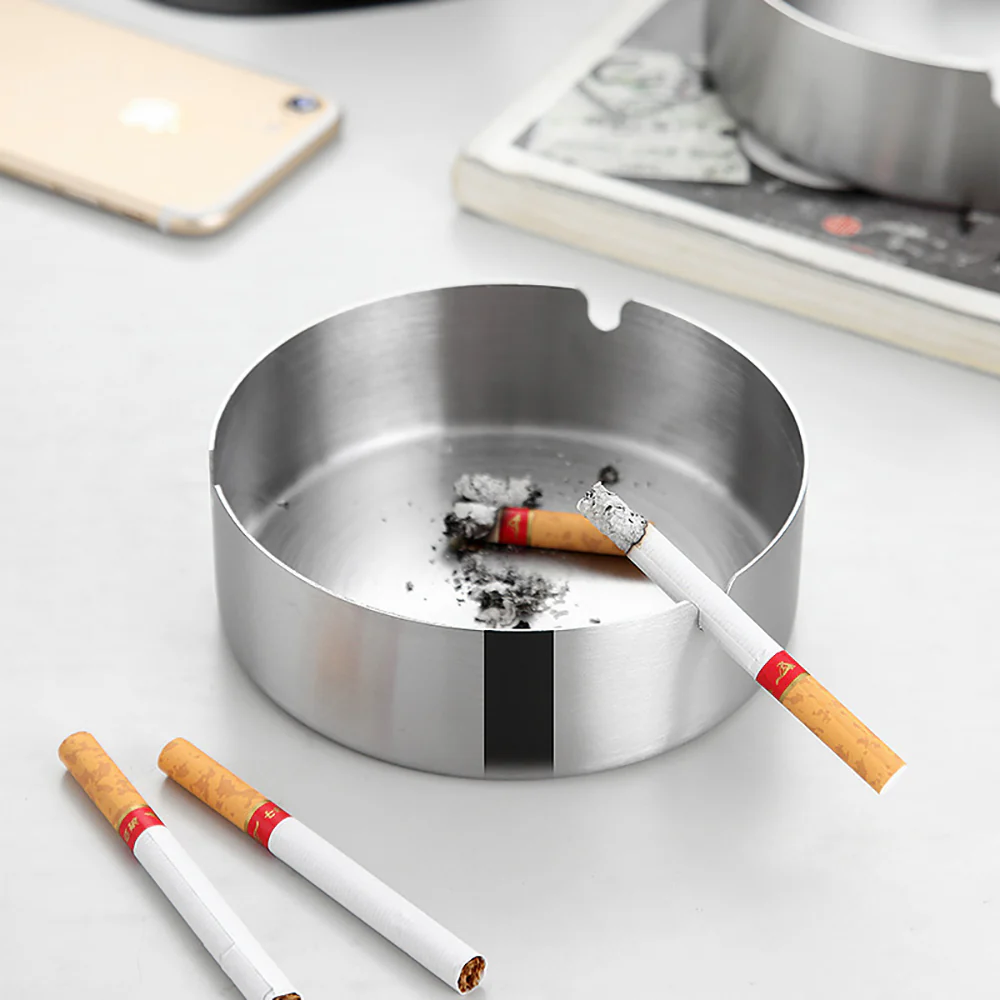 Ulife Stainless Steel Round Ashtray - Image 2