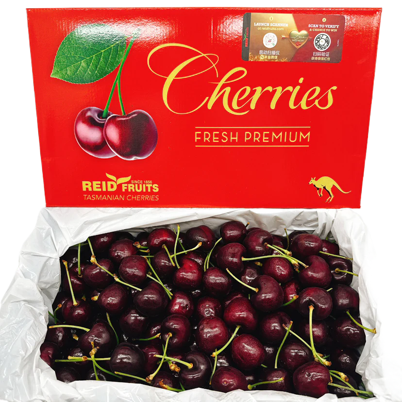 Tasmania Reid Cherries 30mm+ Gift Box 2kg