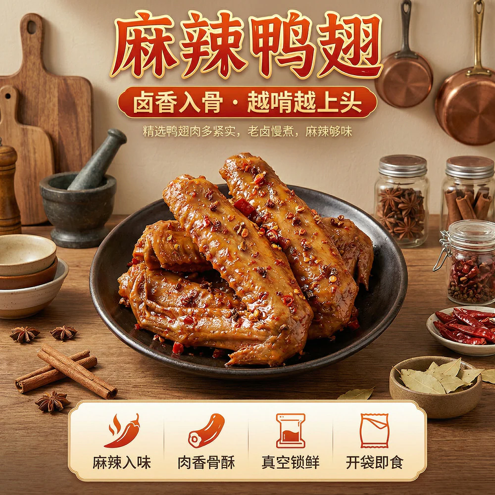 Umall Spicy Braised Duck Wings (Mild) - 4 Pieces