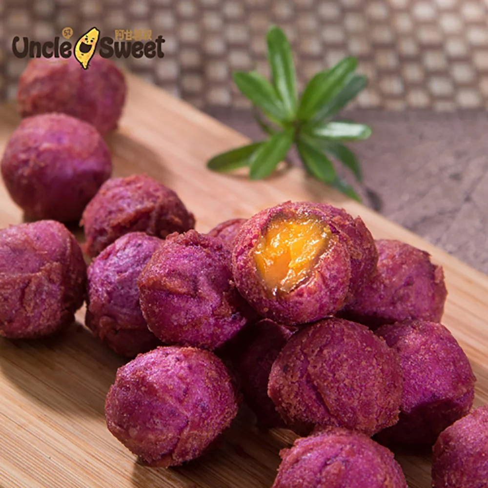 Uncle Sweet Pre-Fried Dual-Color Sweet Potato Balls - 500g - Image 2