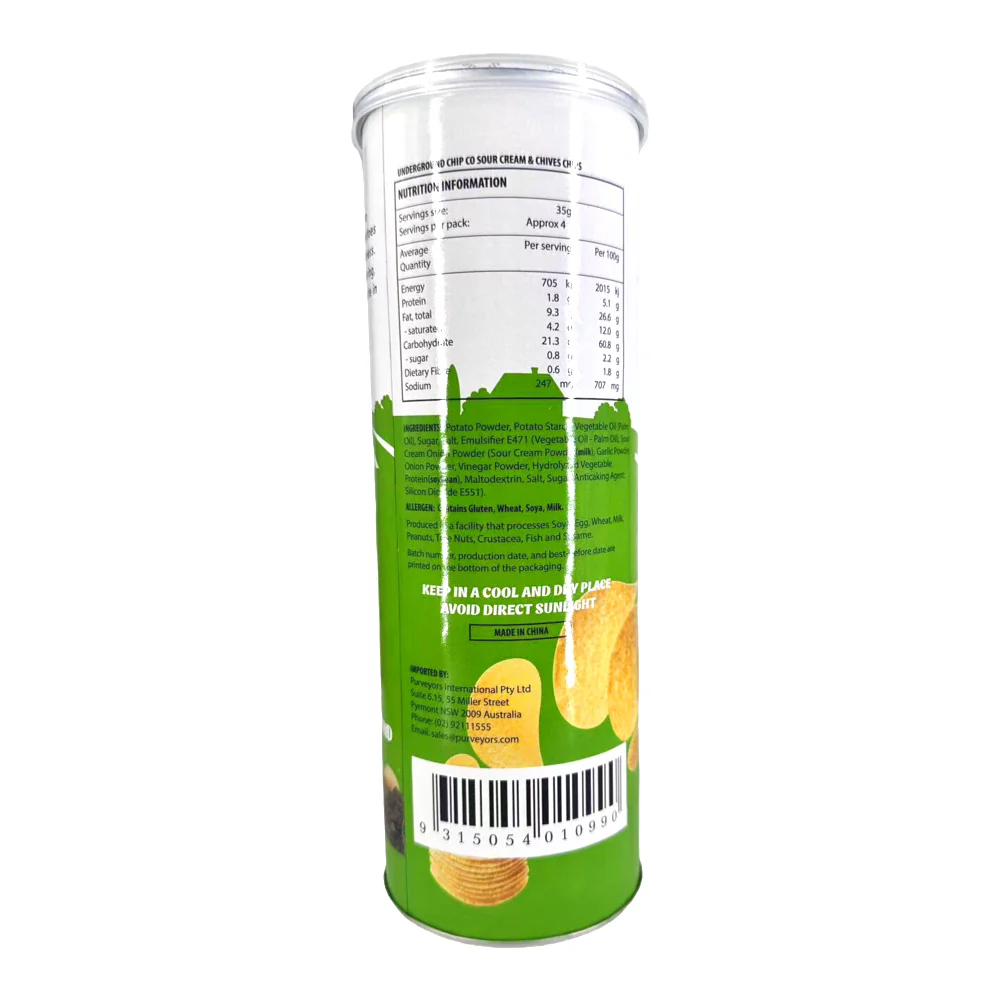 Underground Chip Co Sour Cream & Chives Chips - 13 Packs, 138g - Image 2