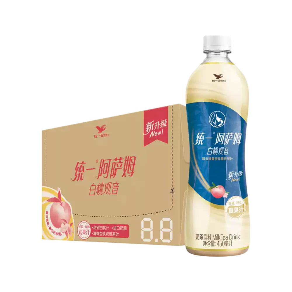 Uni-President Assam Milk Tea – White Peach Guanyin 450ml x 15 Bottles - White Peach Oolong Milk Tea