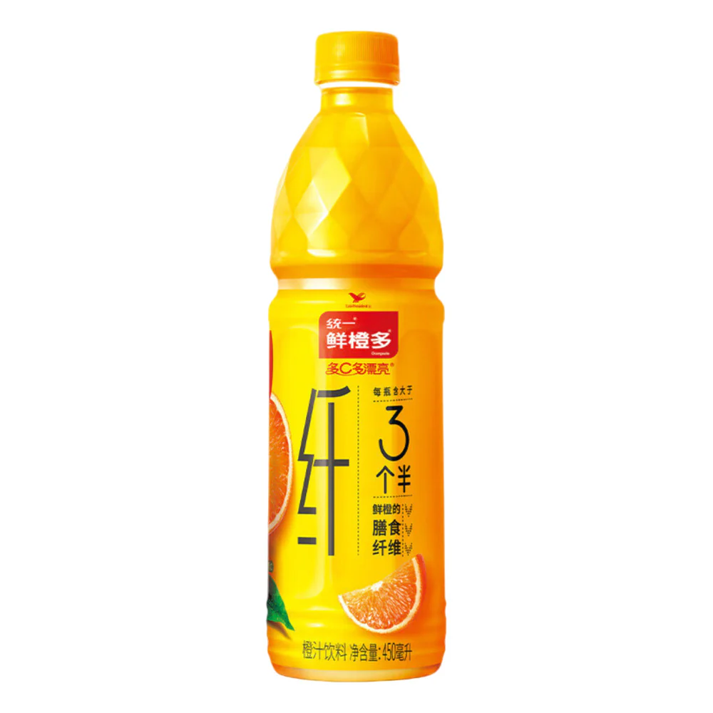 Uni-President Fresh Orange Juice Drink 450ml - Pack of 2