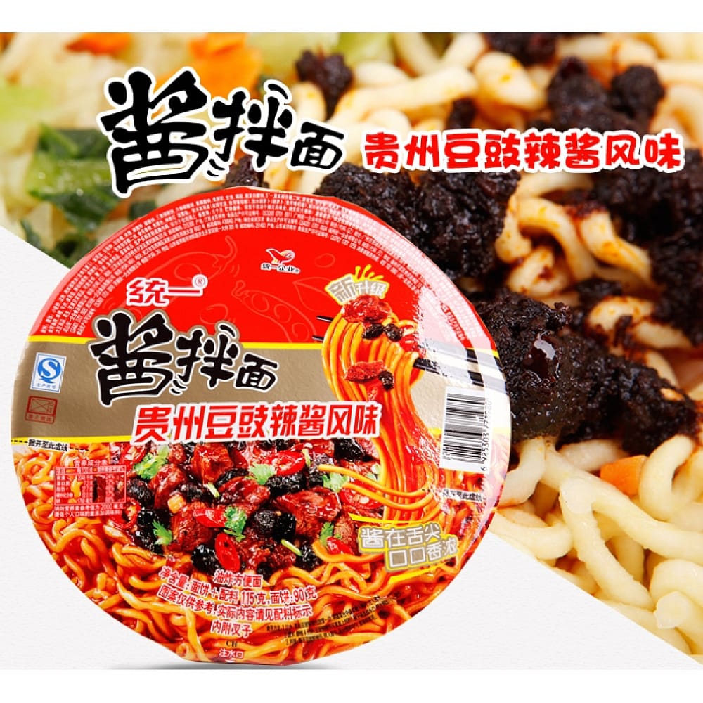 Uni-President Guizhou Fermented Black Bean Sauce Noodles - 115g x 12 Bowls/Box - Image 4