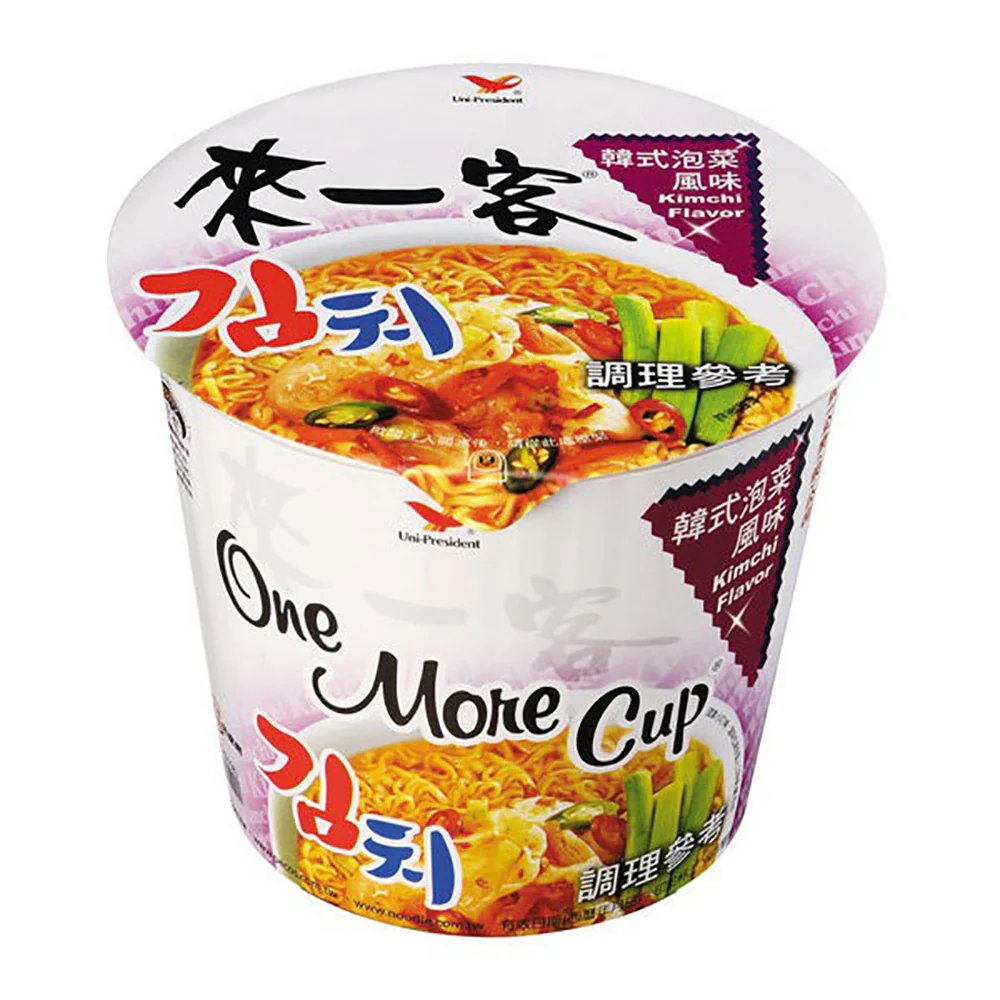 Uni-President One More Cup Kimchi Flavor Instant Noodles - 67g - Image 2