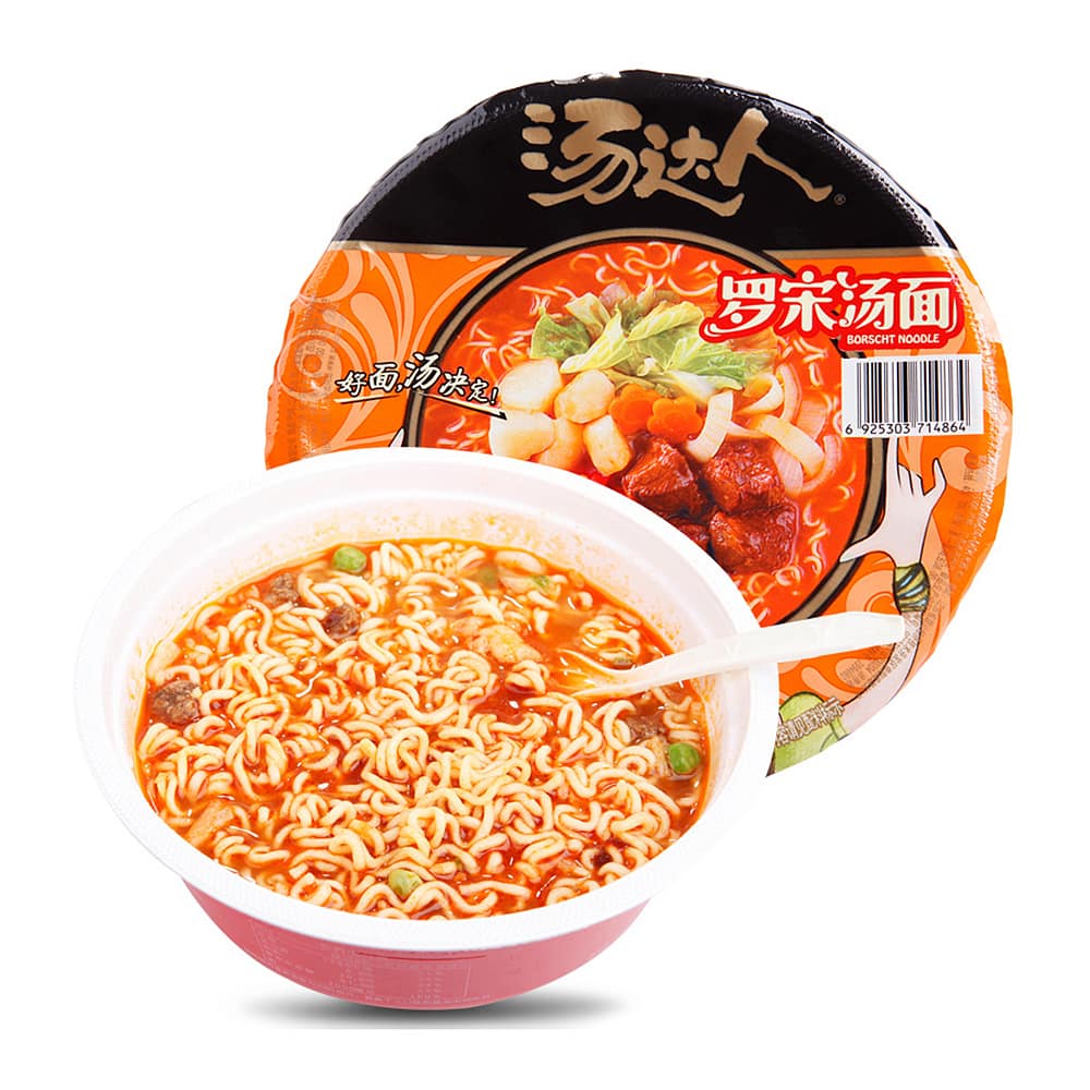 Uni-President Soup Daren Borscht Noodle Bowls - 136g x 12 Bowls/Box - Image 2