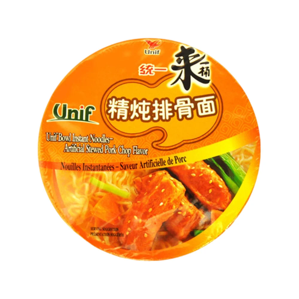 Unif Lai Yi Tong Braised Pork Rib Instant Noodles Bowl 110g (Box of 12) - Image 2