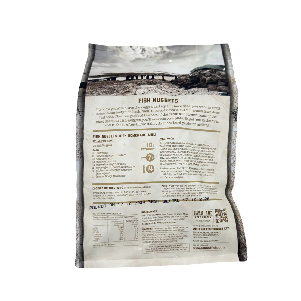 United Fish Co New Zealand Fish Nuggets 1kg – Frozen, Wild-Caught - Image 2