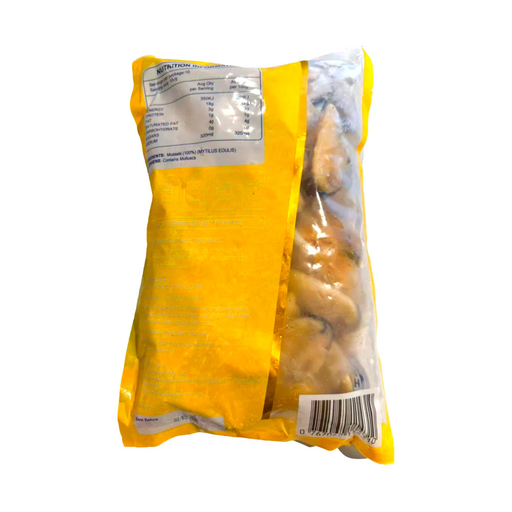 United Oriental Frozen Cooked Mussel Meat - 1kg - Image 2