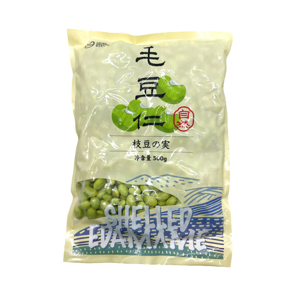 United Oriental Frozen Shelled Edamame 500g – Young Green Soybeans