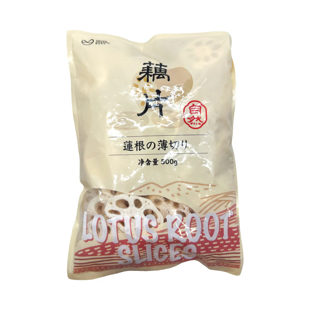 United Oriental Frozen Thin-Sliced Lotus Root 500g – Pre-Cut Slices for Stir-Fry & Hot Pot