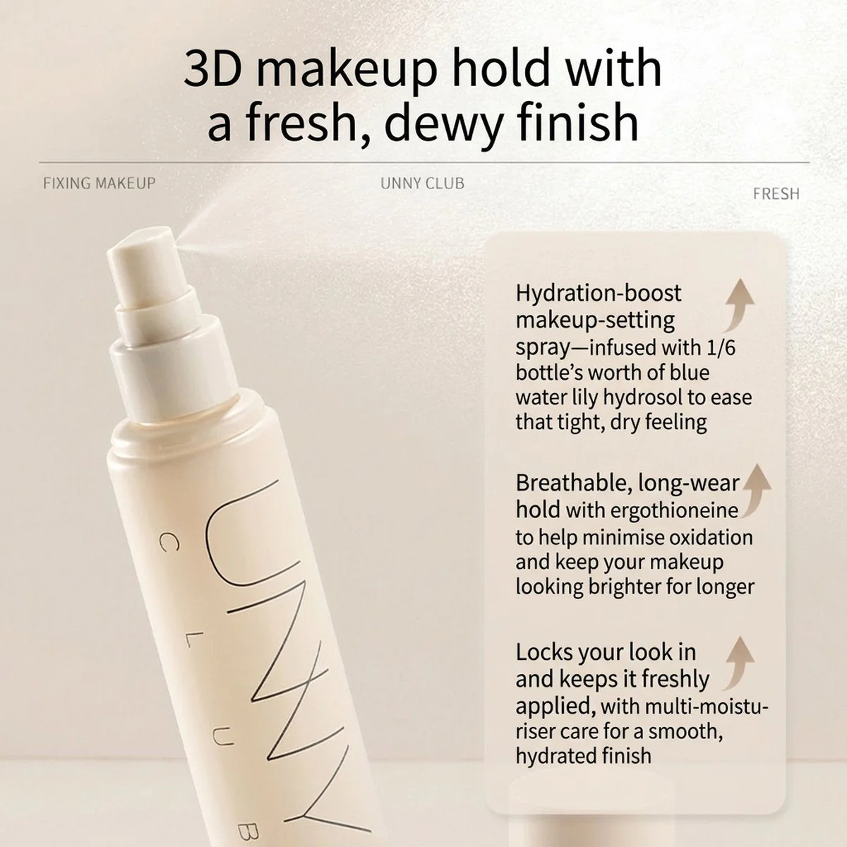 UNNY CLUB Soft Glow Essence Setting Spray 100ml - Hydrating Makeup Setting Mist for a Dewy, Natural Radiance - Image 2