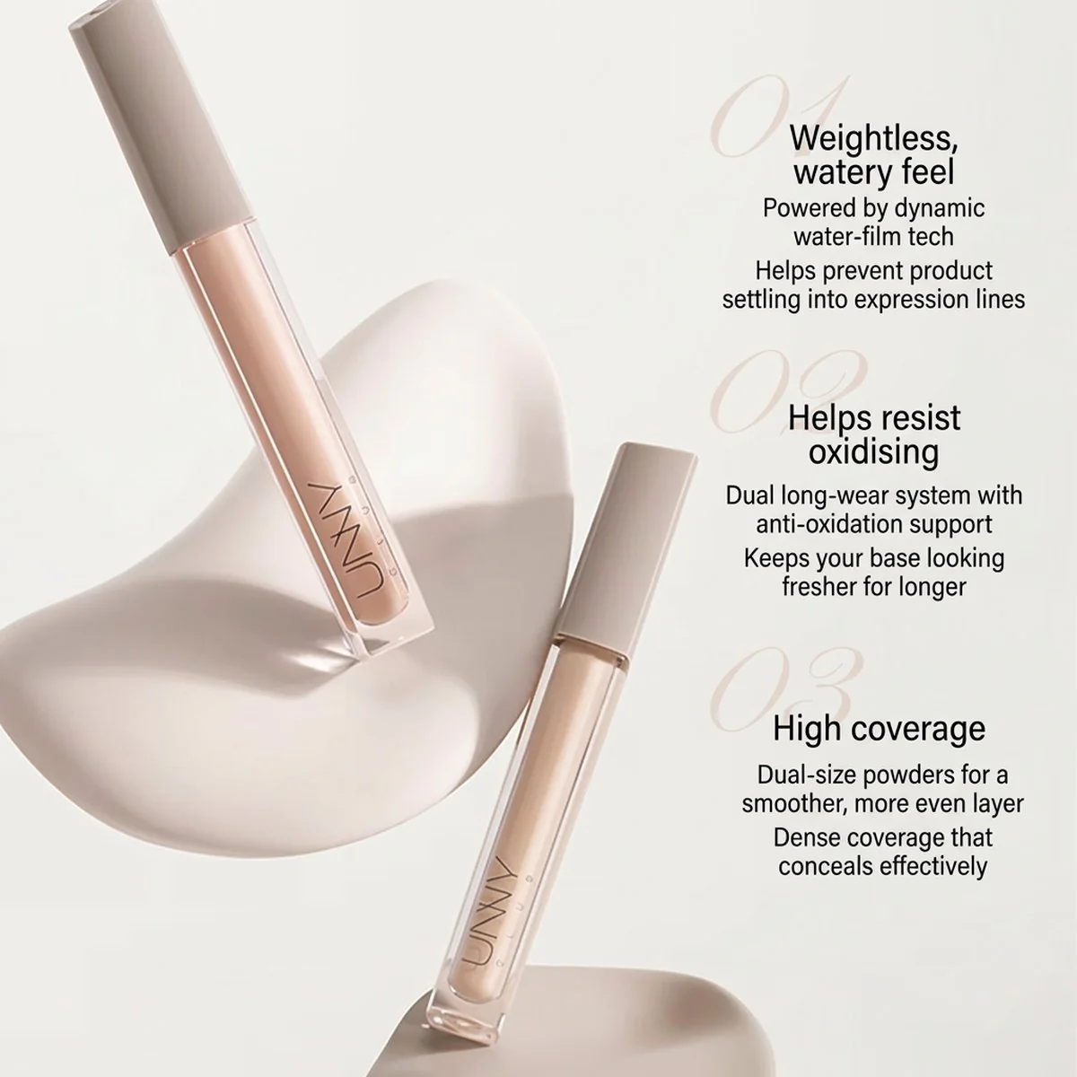 Unny Smooth Flawless Concealer Y01 Light Beige - 8.5g - Image 2
