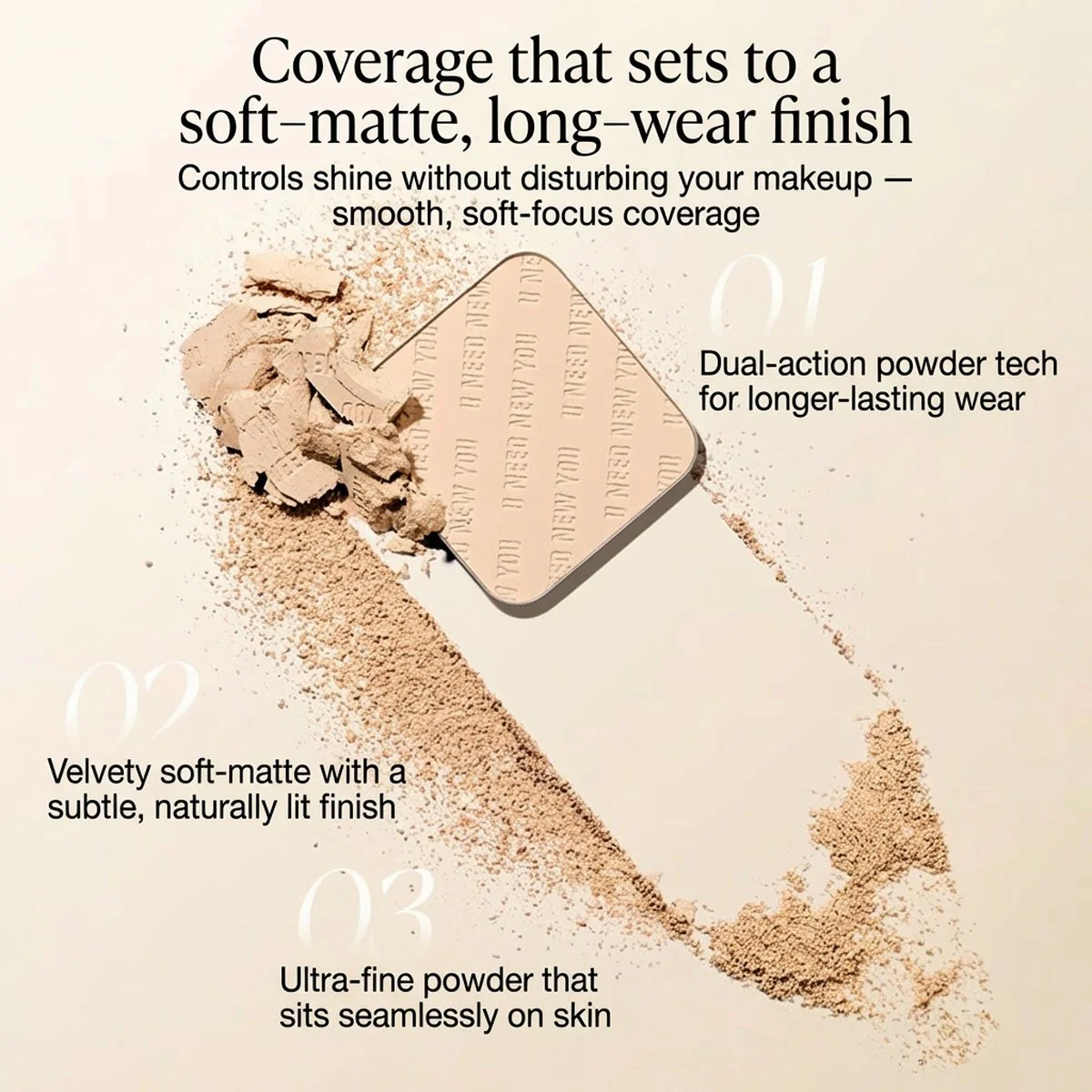 Unny Soft Matte Long-Lasting Powder Foundation 02 Natural - 9g - Image 4