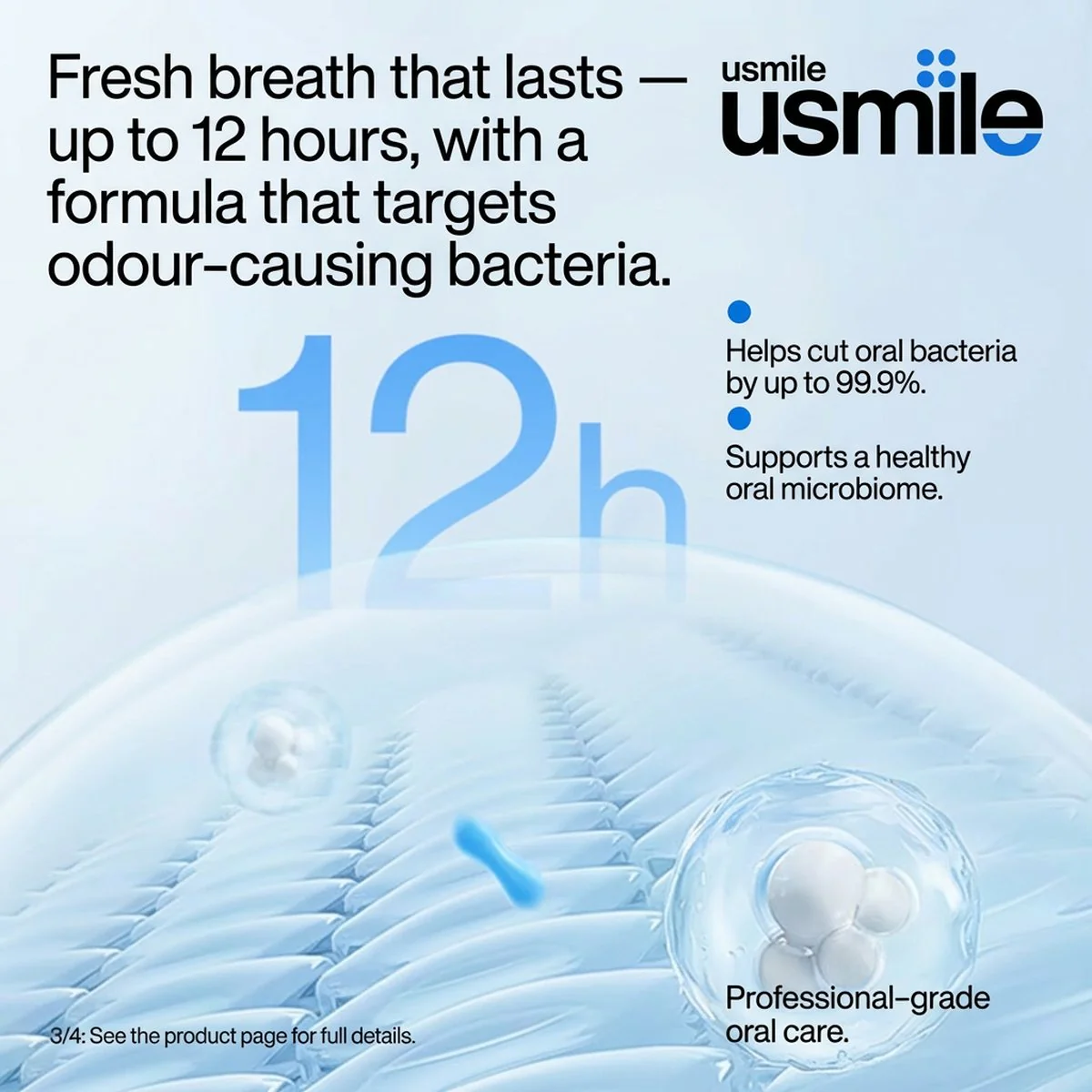 Usmile Effective Fresh Mouthwash Mixed Flavors 12ml x 20 Capsules - Image 4