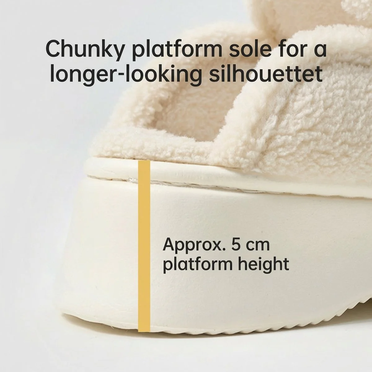 UTUNE Cotton Mule Slippers - Cream White, Size 38-39 - Image 4