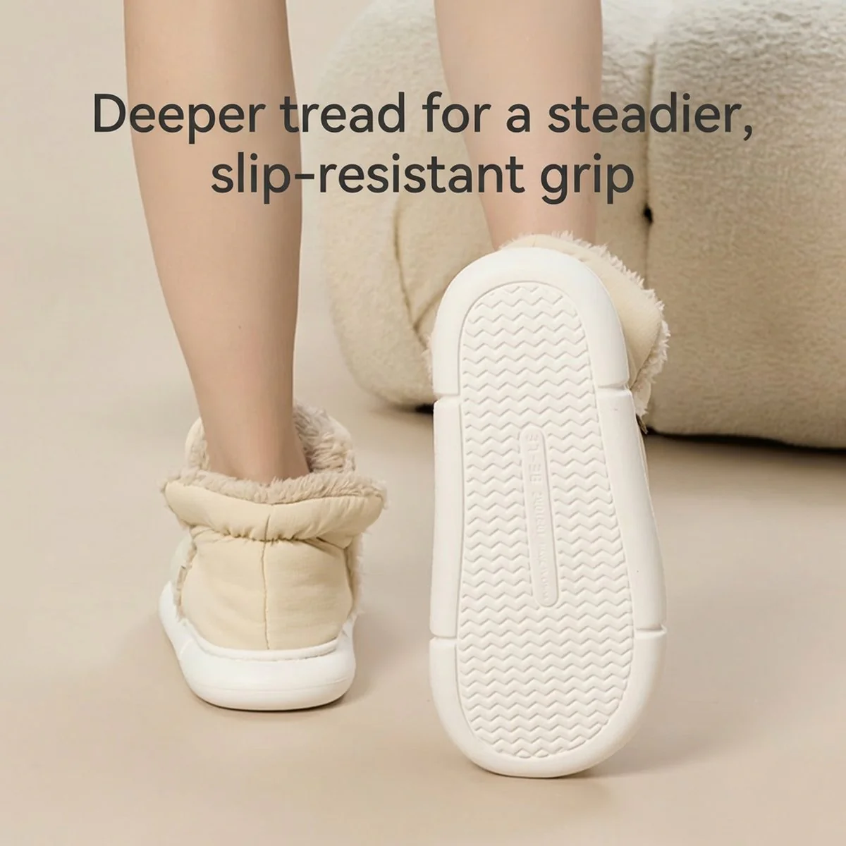UTUNE High-Top Cotton Slippers - Meteorite Gray, EU 42-43 - Image 5