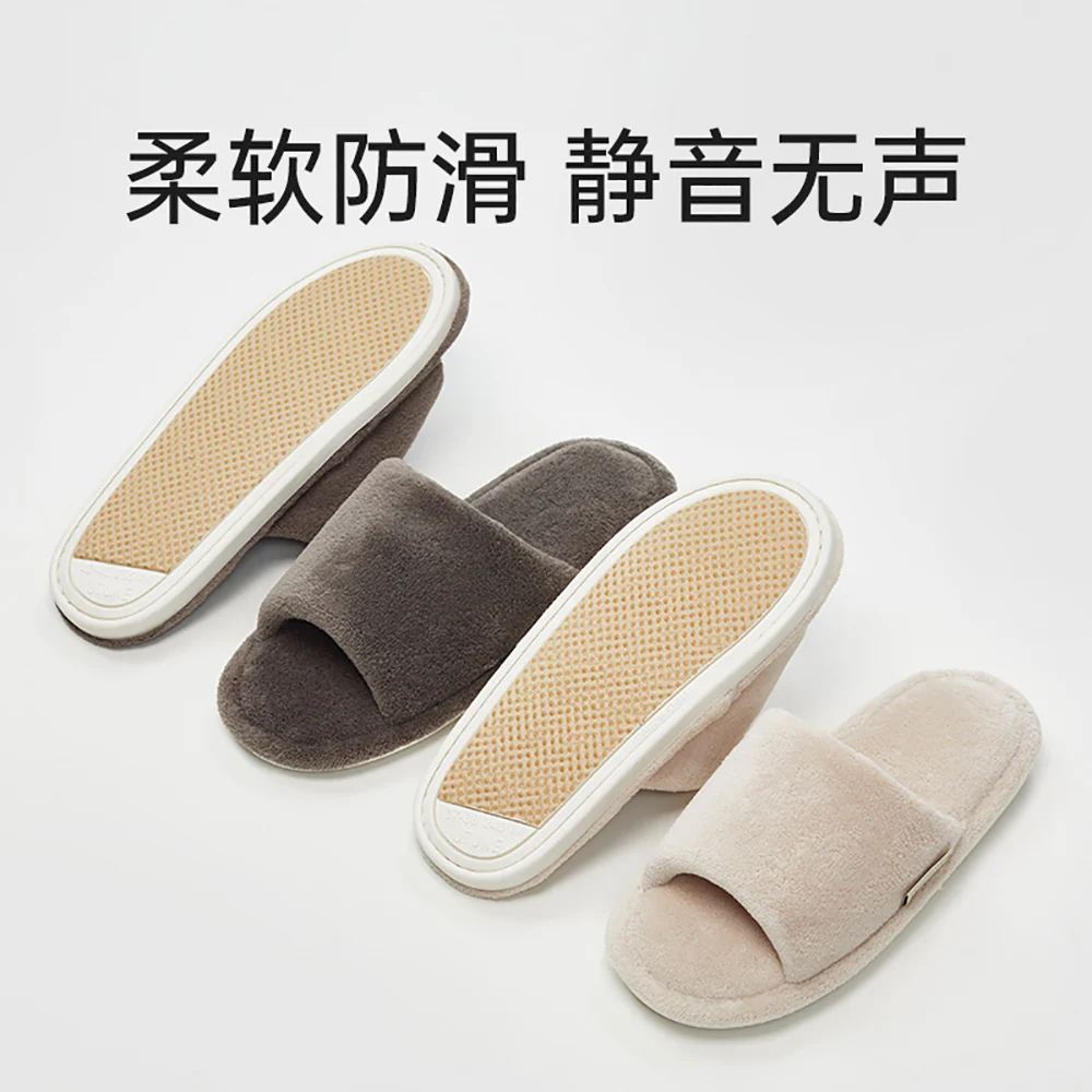 UTUNE Open-Toe Linen Slippers - Brown, Size 42-43 - Image 2