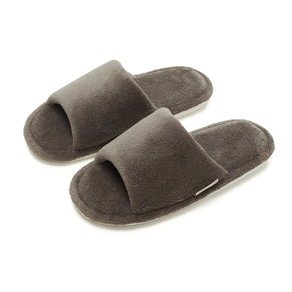 UTUNE Open-Toe Linen Slippers - Brown, Size 44-45 - Image 5