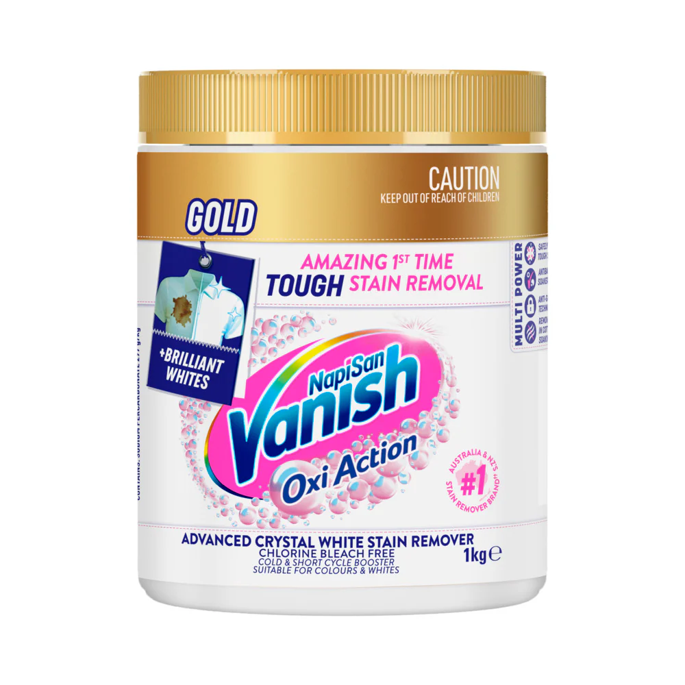 Vanish NapiSan Oxi Action Gold Crystal White Stain Remover Powder 1kg