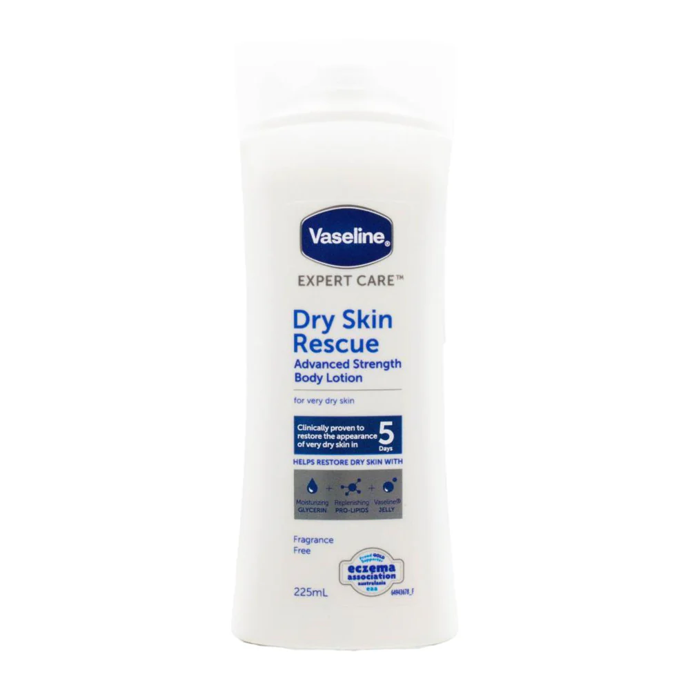 Vaseline Expert Care Dry Skin Rescue Advanced Strength Body Lotion Fragrance Free 225mL
