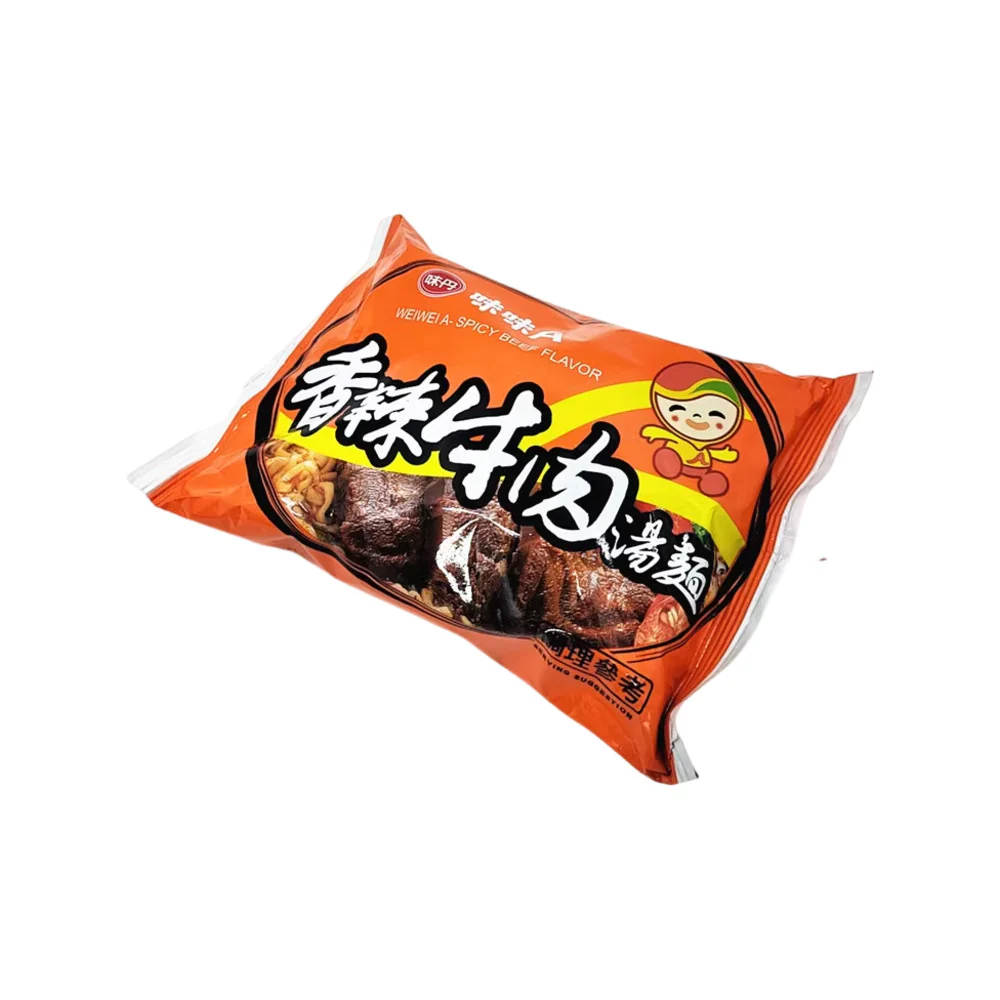 Vedan Wei Wei Instant Noodles Spicy Beef Flavor - 5 Pack, 80g Each - Image 4