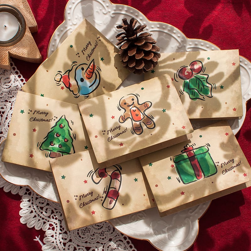 Vintage Christmas Greeting Card Set - Gift Design - Image 3