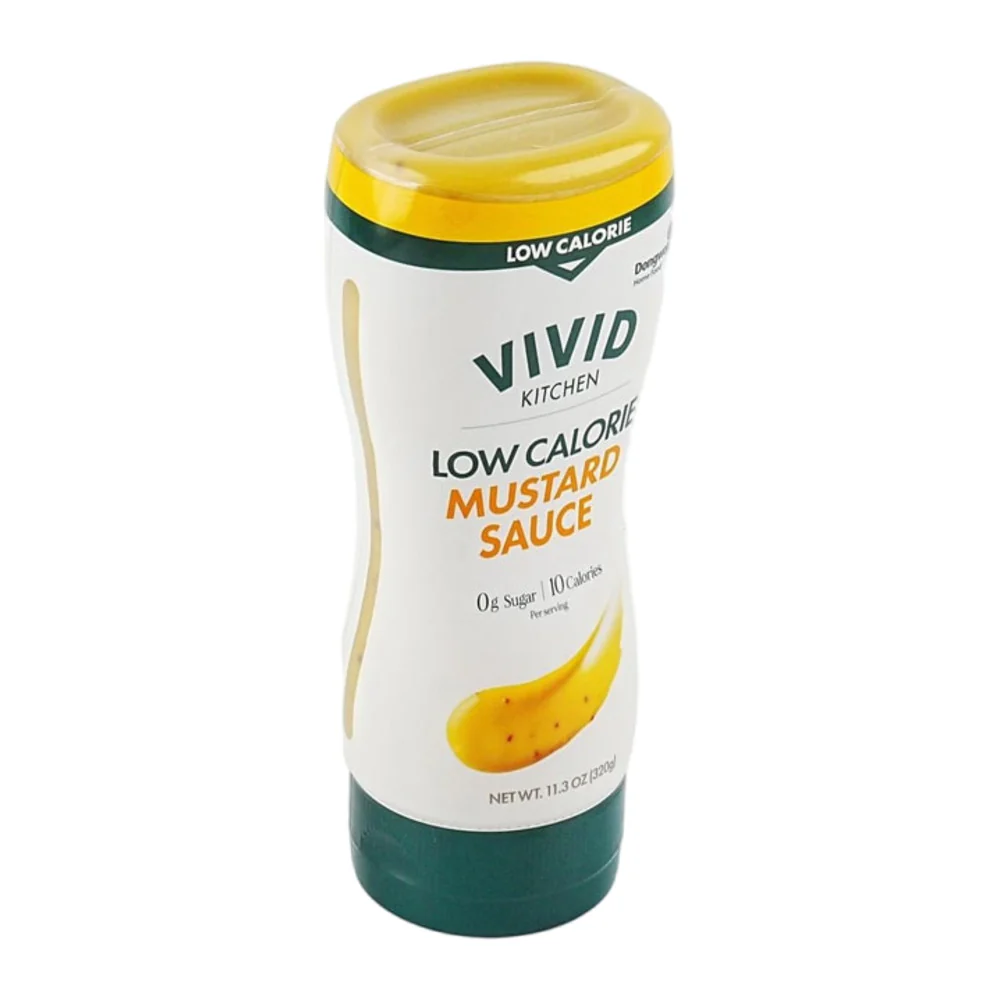 Vivid Kitchen Low Calorie Mustard Sauce 320g – Sugar Free, 10 Calories per Serving - Image 2