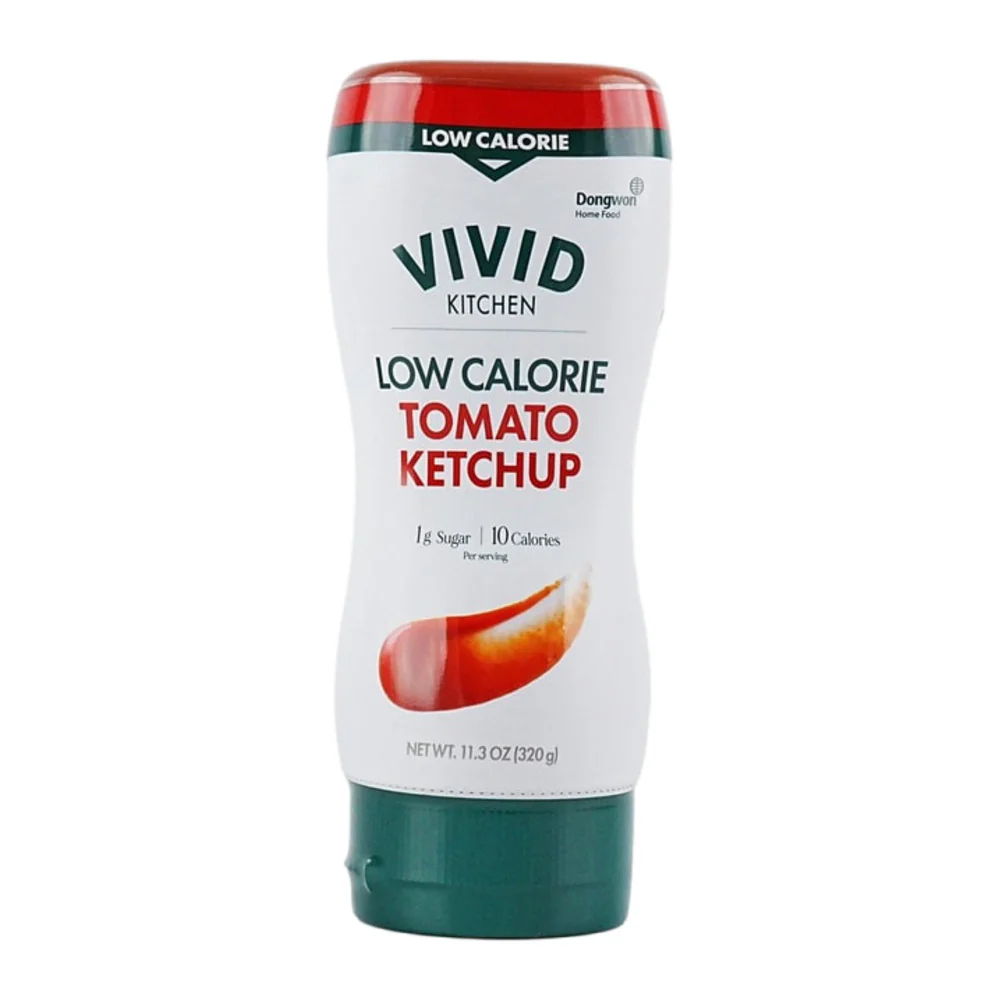 Vivid Kitchen Low Calorie Tomato Ketchup 320g - Reduced Sugar Tomato Sauce