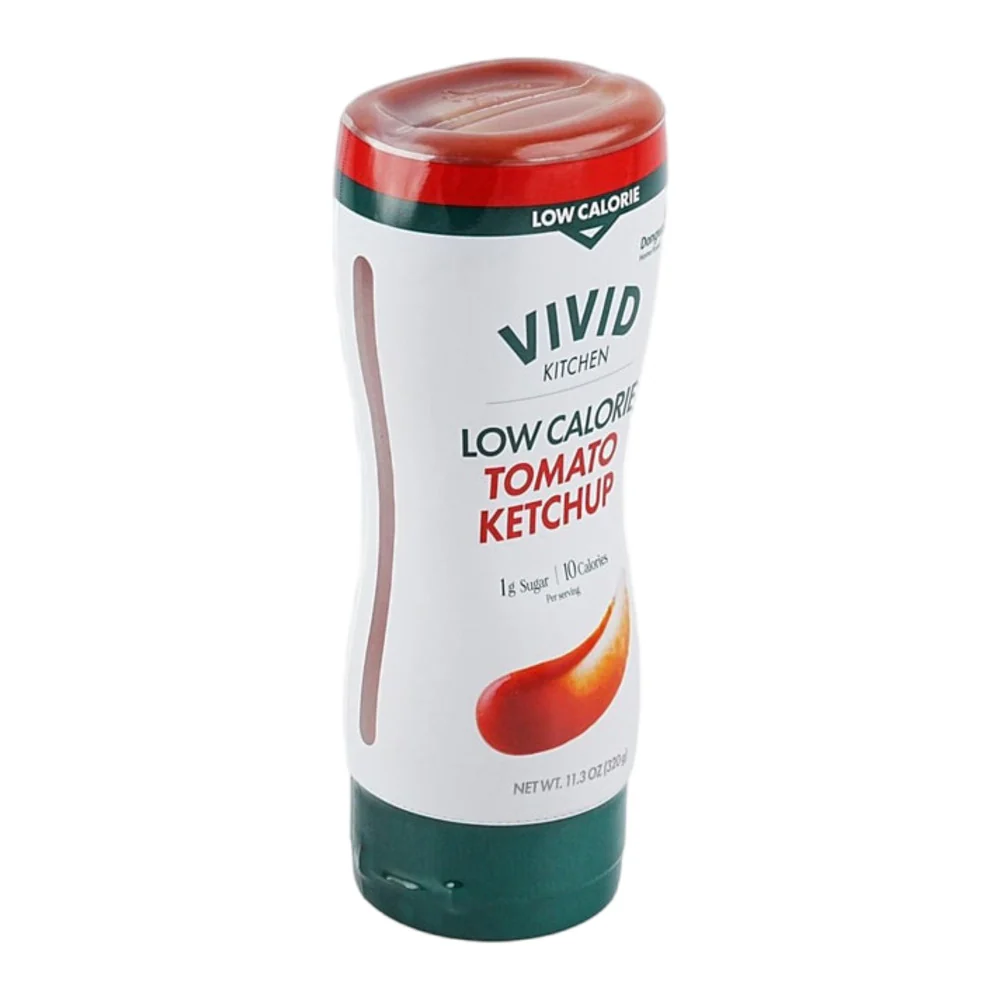 Vivid Kitchen Low Calorie Tomato Ketchup 320g - Reduced Sugar Tomato Sauce - Image 2