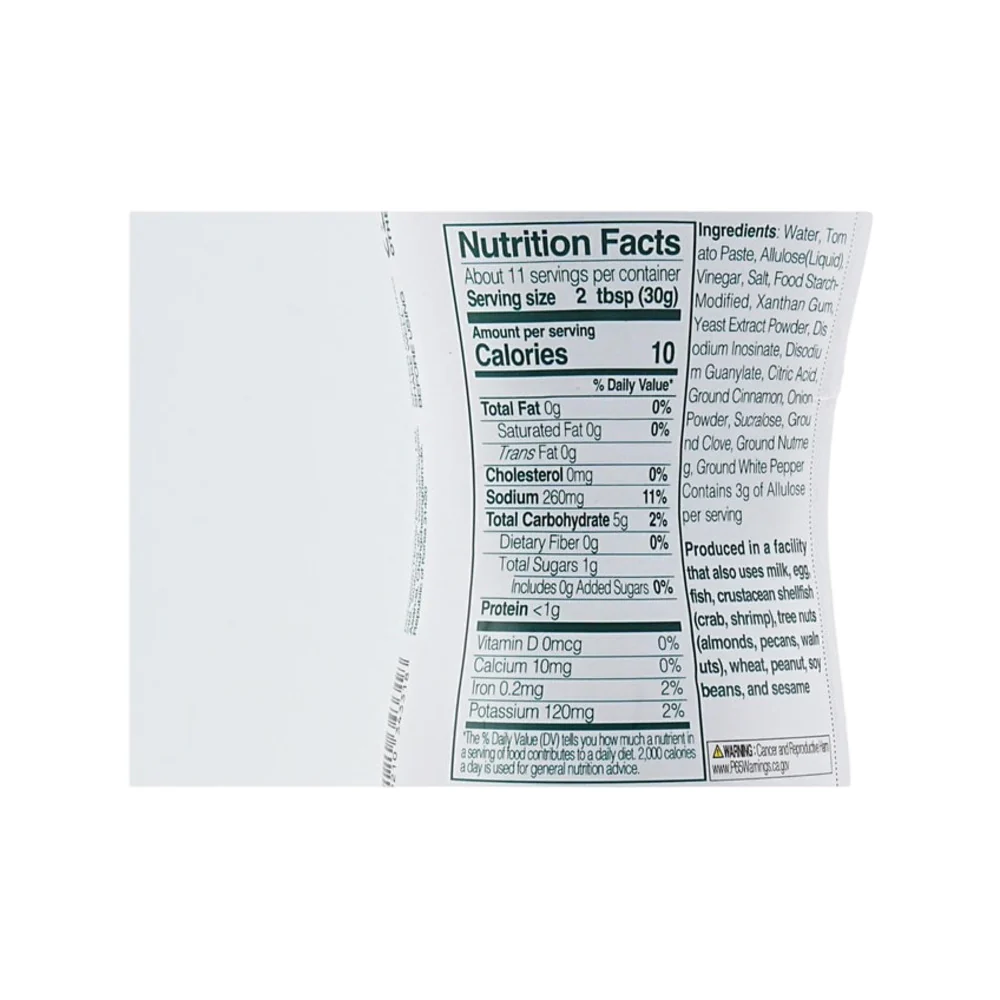 Vivid Kitchen Low Calorie Tomato Ketchup 320g - Reduced Sugar Tomato Sauce - Image 4