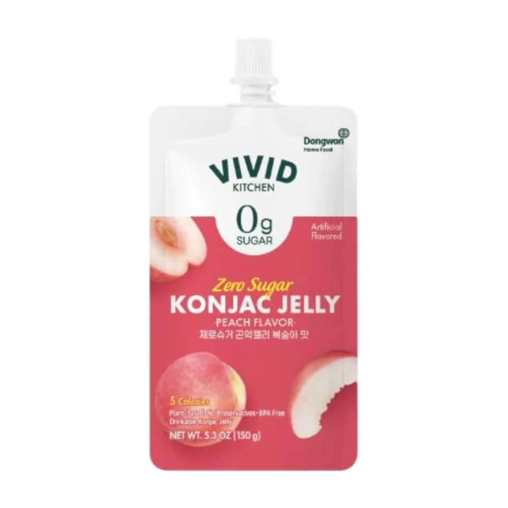 Vivid Kitchen Zero Sugar Peach Konjac Jelly 150g - Image 2
