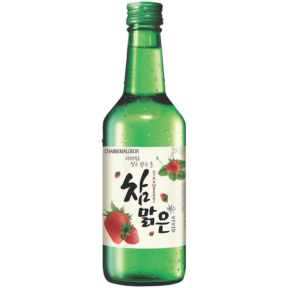 Charm Malgeun Vivid Korean Soju Strawberry Flavor 13.5% - 360ml