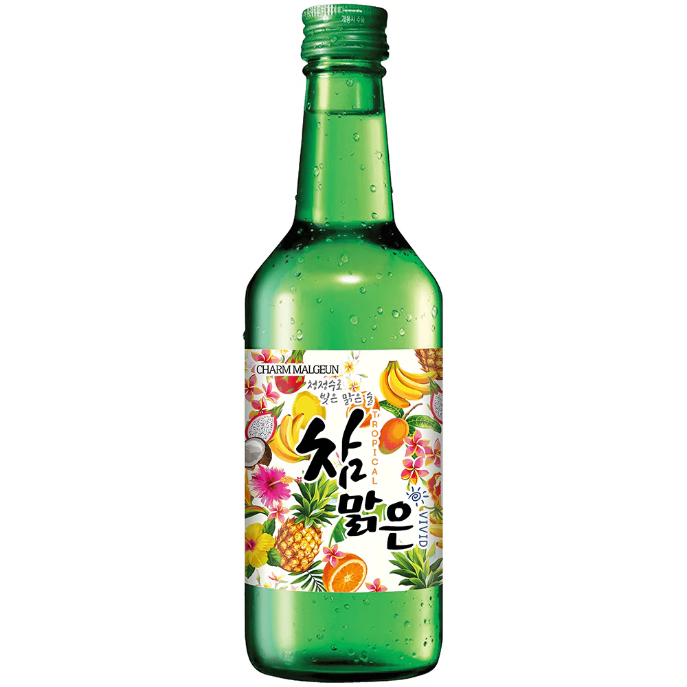 Charm Malgeun Vivid Korean Soju Tropical Fruit Flavor 13.5% - 360ml